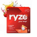 RYZE Nicotine Gum 2mg | Pack of 50 (450 gums) | Fruit Blast | Freedom from Smoking & Tobacco | Easy on Throat | WHO & FDA Approved | Sugar Free | Teeth Whitening