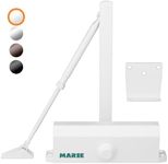 Marie Hold Open Door Closer Applies Regular,Top Jamb Mounting,Adjustable Automatic Size 2 Door Closer for 55-99 lbs Residential and Commercial Light Doors