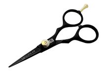 Professional Hairdressing Scissors 4.5 inch, Black, Small Japanese Style Hair Cutting Scissors - Presentation Case