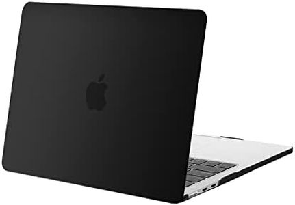 MOSISO Compatible with MacBook Air 13 inch Case 2024 2023 2022 Release M3 A3113 M2 A2681 with Touch ID, Protective Plastic Hard Shell Cover Compatible with MacBook Air 13.6 inch Case, Black