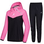 HOTSUIT Sauna Suit Women Weight Loss Boxing Gym Sweat Suits Workout Jacket, Rose Red, 3XL