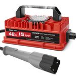 EPOWREY 15 AMP Golf Cart Battery Charger for 48 Volt Yamaha G29 & Drive 2 with 3 Pin Leaf Plug-Lead Acid