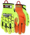 MCR Safety Gloves PD4900XL Predator Mechanic Gloves, Hi-Visibility Cut Resistant Work Gloves, X-Large, 1 Pair