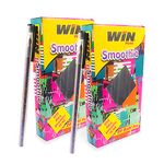 WIN Smoothie Ball Pens | 40 Black Ink Pens | Colourful Sparkle Body Design | Use and Throw Pens | For One Time Use | Pens for Writing | Ideal for School Office & Business