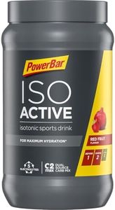 PowerBar Isoactive Red Fruit 600 g - Bebida Deportiva Isotónica - 5 Electrolitos + C2MAX