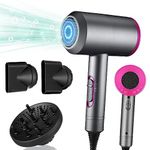 2000W Hair Dryer with Diffuser,Professional Hairdryer,Fast Dry 300 Million Ionic Negative Blow Dryer,Powerful Travel Hairdryers with 2 Speed 3 Heat Setting,Home Salon Hairdryers for Women and Men