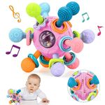 Baby Montessori Sensory Toys 0-6 Months, Teething Toys for Babies, Gifts for Infant Newborn Boys Girls 0 3 6 9 12 18 Months, Rattle Chew Toys for 1 2 Year Old Toddler BPA-Free Freezer Soft