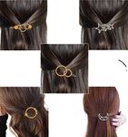 FOK Pack Of 5 Medium Metal Hollow Non Slip Hair Clutcher for Women Girls (Gold, Silver, Rose Gold, Black,) (Style 2)