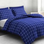 Lazzaro Double Duvet Set - Brushed Microfiber Double Duvet Cover (200 x 200 cm) 3 PCs - Breathable Hypoallergenic Duvet Cover Double - Double Duvet Cover Set With Zipper Closure