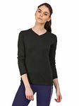 Ap'pulse Women's V neck Long Sleeve TShirt