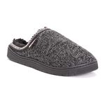 MUK LUKS Men's Gabriel Clog Slippers, Black, Large