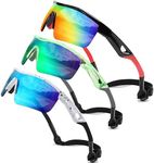 FEISEDY 3Pack Kids Teens Baseball Polarized Sunglasses Sports TR90 Frame Boys Girls Cycling B2454