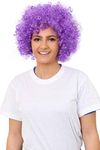 Purple Afro Wig - Fancy Dress Accessory - Funky Large Curly Hair 70's Disco Clown - Perfect for Fancy Dress Events - Pack of 1