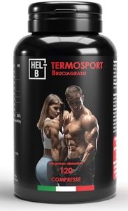 HEL-B TERMOSPORT® | Brucia Grassi Potenti Veloci, Dimagrante Forte con Guaranà, Carnitina, Pepe Nero. 120 Capsule, Accelera il Metabolismo e Favorisce la Perdita di Peso, Brucia Grassi Addominali