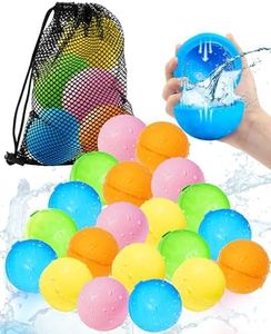 Reusable Magnetic Water Balloons 20Pcs, Water Bomb Self-sealing Quick Fill, Summer Toy Outdoor Water Toys for Girls and Boys Ages 3+, Outdoor Activities Water Fights, Summer Party, Beach Toys