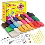 Oytra Polymer Oven Bake Clay Set 24 Colors with Jewelry Making Accessories Kit Tools Non Air Dry PVC Material Dough DIY Figurines Jewellery Sculpting Artists Beginners Professionals