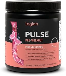 LEGION Pulse Pre Workout - All Natural Nitric Oxide Preworkout Drink to Boost Energy, Creatine Free, Naturally Sweetened, Beta Alanine, Citrulline, Alpha GPC (Pink Lemonade)