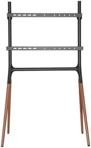 PRISM+ Kanva Quad TV Stand 43 to 75 Inch Led LCD Screen, Studio TV Display Stand, Adjustable TV Mount with Swivel and Tripod Base