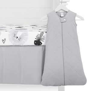 Evolur Buybuy Baby Zoo Love 3 Piece Crib Bedding Set, Machine Washable, Soft and Breathable Toddler Bedding Set, Includes Fitted Sheet, Wearable Blanket and Crib Skirt