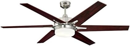 Westinghouse Lighting 72077 Cayuga 152 cm Brushed Nickel Indoor Ceiling Fan, Light Kit with Opal Frosted Glass