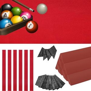 Podoy Pool Table Felt Replacement Kit for 8ft Pool Table with Cloth Strips,K66 Rubber Bumpers 6PCS and Pool Table Cushion Facings Combo for Home Bars Clubs Indoor Sports Game Billiard Cloth