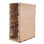 Wooden Diagon Alley Book Nook Kit Bookend Stand Bookshelf Insert DIY Bookends Decor Model Building Accessories Luxury Decorative Books Ornaments (Normal Quality Version)