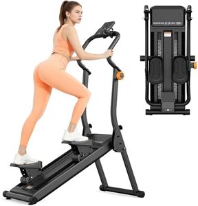 YCCHENG Magnetic Stair Stepper 16-Level Adjustable Resistance Foldable Vertical Stair Climber Smart Monitor 350LBS Capacity Home Gym Stairmaster Machine