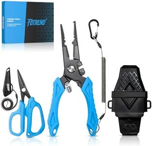 Fisihng Plier and Fishing Scissor - Saltwater Resistant Fishing Gear, Line Cutter, Hook Remover, Fishing Tool Set, Gift for Men