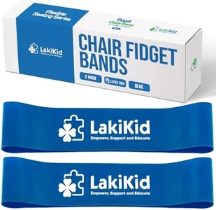 Fidget Bands for Classroom Chairs: LakiKid Flexible Seating Classroom Furniture - Perfect Chair Bands for Kids with Fidgety Feet, Alternative Seating for Students (Blue 2-Pack)