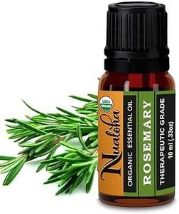 Nualoha Organic Rosemary Essential Oil, USDA 100% Pure and Natural Therapeutic Grade For Hair Growth, Skin, Body, Aromatherapy and Massage (10 ml)