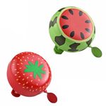 YihuiKo 2Pcs Bike Bell, Bicycle Bell with Strawberry and Watermelon Design, Bike Accessories Scooter Handlebar Bell for Adults Kids