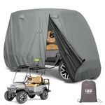 10L0L Heavy Duty Golf Cart Cover for EZGO, Club Car Yamaha 2 & 4 Passengers Golf Cart, All Weather Outdoor Protection Weatherproof