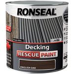 Ronseal RSLDRPEO5L 5 Litre Decking Rescue Paint - English Oak