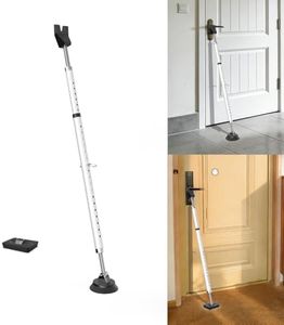 3-H Heavy Duty Door Security Bar,Patented Strong Suction Cup, Thickened Steel Door Jammer, Dual-Spin Adjustable 30.3-48 Inch Security Doors Stopper for Home Apartment Dorm,1 Pack & TPR Pad