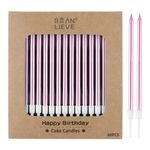 BEAN LIEVE 30-Count Rose Gold Long Thin Metallic Birthday Candles, Cake Candles, Birthday Parties, Wedding Decorations, Party Candles, Cake Decorations