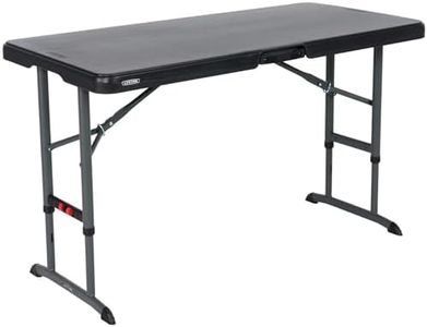 Lifetime 4-Foot Commercial Adjustable Folding Table, Black