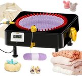 JAMIT Knitting Machine 48 Needles Loom Knitting Machine with External Digital Counter, Hand Crank Knitting Machines for Adults, Knitting Board Loom Machine for DIY Hat Scarf Sock(No Electric Function)