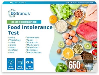 5Strands Food Intolerance Test, 650 Items Tested, Food Sensitivity at Home Test Kit for Adults & Kids, Accurate Hair Analysis, Results in 5 Days
