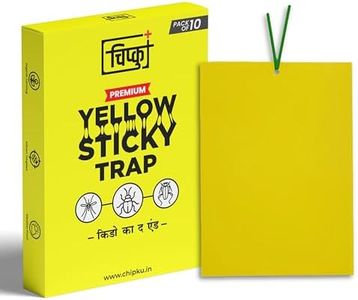 Chipku A5 PVC Yellow Sticky Trap Pack of 10 for Insects | Powerful Eco Fly Glue Trap for White Fly, Aphids & Thrips | Chemical-Free Agriculture & Garden Pest Control