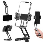 ULANZI Phone Tripod Mount 2 Cold Shoes & Arca Port, HP004 Metal 360° Smartphone Tripod Adapter for iPhone, Cell Phone Vlog Tripod Grip Stand Holder for Desktop Tripod Video Live Streaming Vlogging Rig