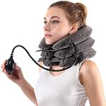 MEZON ARURA (Label) Cervical Neck Traction Device for Neck Pain Relief - Inflatable & Adjustable Neck Stretcher Neck Support Brace Neck Pillow Neckline Pillow (Multicolor)