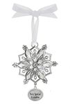 Very Special Grandma Silver Snowflake Charm Sentiment Ornament