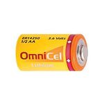 3 x Omnicel ER14250 (LS14250) 1/2 AA 3.6 Volt Primary Lithium Batteries (1200 mAh)