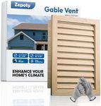 Zepoty 12" x 18" Wood Gable Vent - Replaceable Mesh, Paintable Elegance, and Smooth Surface - Perfect for Attic and Shed Ventilation, Vent Opening: 12" x 16"