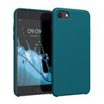 kwmobile Case Compatible with Apple iPhone SE (2022) / iPhone SE (2020) / iPhone 8 / iPhone 7 Case - TPU Silicone Phone Cover with Soft Finish - Teal Matte