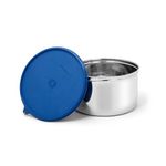 Signoraware 3000ml Large Jumbo Stainless Steel Container Box with Lid / Bpa Free Food Grade / Spill Leak Break Free / Anti Rust / Big Kitchen Storage Organizer Containers (3 Liters / ModBlue )