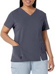 Dickies Women's Xtreme Stretch V-neck medical scrubs shirts, Lt. Pewter, M UK