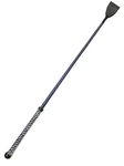 Pets Triangle Leather Braided Riding Crop Unbreakable Stick Toy and Game Whip 27 inches BLUE