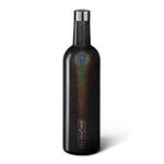 BrüMate Winesulator 25 Oz Triple-Walled Insulated Wine Canteen Made Of Stainless Steel, 24-hour Temperature Retention, Shatterproof, Comes With Matching Silicone Funnel Glitter Charcoal)