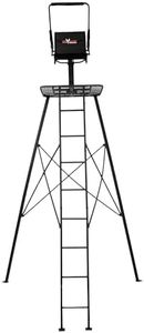BIG GAME Defender Tripod Whitetail Deer Above Hunting Outdoors Padded 360 Degree Rotation 12.5' Tall Treestand